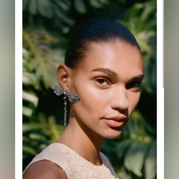 Zara Sparkly Dragonfly Earrings - Picture 1 of 3